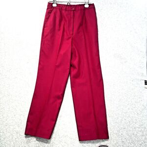 VTG Pendleton 100% Wool Pants Pink berry High Waist Trouser Sz 10 Straight Leg